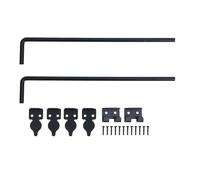 Respicefinem Verrou de sol pour portail de 45,7 cm, résistant à la pluie, revêtement en poudre noire, butée de porte en acier au carbone pour portails de clôture en bois