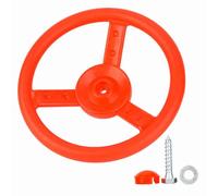 Respicefinem Volant pour balançoire pour Enfants - Volant pour Aire de Jeux - Jouet en Plastique Robuste et Rotatif - Jouet de Conduite pour balançoires d'extérieur - Jaune - (Rouge)