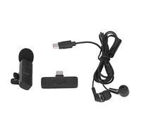 Respicefinem Wireless Lapel Microphone High Performance Type C Connector 10M Transmission Distance Long Battery Life for Phone Video Recording and Live Streaming
