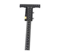 Respicefinem Woodworking Scriber T Shape Aluminum Alloy Scribing Ruler Measuring Tool For Carpenter Diy Wood Crafts Precision Marking Gauge (Ruler-With Fine Tuning)