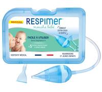 Respimer - Mouche Bébé - Doux et Hygiénique - Rhume et Rhynopharyngite - Facilite l’élimination du mucus - Facile à utiliser - 5 filtres protecteur - Fabriqué en France