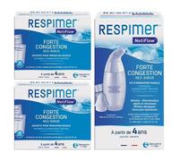 Respimer Netiflow Kit d'Irrigation Nasale dès 4 ans + Recharges Lot de 2x16 Sachets