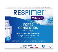 Respimer Netiflow Recharge pour Irrigation Nasale Eau de mer Nez Sinus 16 Sachets