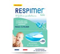 Respimer Recharges Mouche Bébé, 20 Filtres Protecteurs, Rhume et Rhynopharyngite Accessoire(S) pc(s)