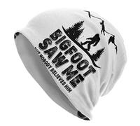 Respirant Casquette De Cyclisme Sasquatch Bigfoot m'a Vu mais Personne Ne Le Croit Bonnet De Nuit Classique Casquette De Crâne pour Ski, Le Sport, Le Patinage