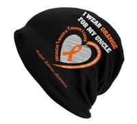 Respirant Chapeau De Ski Je Porte du Orange pour La Sensibilisation À La Sclérose en Plaques De Mon Oncle Slouch Beanie Confortable Casquette De Cyclisme pour Jogging, Cyclisme, La Course