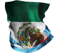 Respirant Chapeaux Demi-Visage Drapeau du Mexique et Drapeau de la République de Docan Cache-Cou Gaiter 26X30cm pour Femme,Cyclisme,Ski