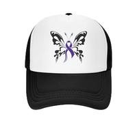 Respirant Côlon Cancer Ruban Papillons Maille Casquette de Baseball Été en Plein air Hommes Femmes Mode Sport Chapeaux Hip Hop Trucker Cadeau