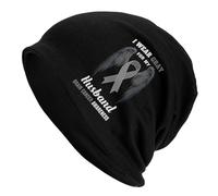 Respirant Cycling Cap Je Porte du Gris pour La Sensibilisation Au Cancer du Cerveau De Mon Mari Chapeaux De Course Doux Chapeau De Ski pour Jogging, Le Camping, Running