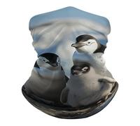 Respirant Décoration faciale, Echarpe Gaiter Manchots et Poussins Antarctique Grand Ultra-Douce Écharpe Demi-Visage pour Course à Pied Cyclisme Extérieur