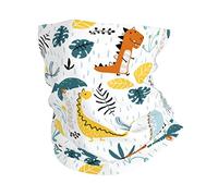 Respirant Écharpe Demi-Visage, Gaiter Dinosaures Mignons en Blanc Unisexe Décoration faciale pour Homme Yoga Adulte