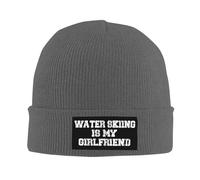 Respirant Tricoté Bonnet Le Ski Nautique est ma Petite Amie skieuse Nautique Bonnets en Tricot Doux Knit Beanie pour Femme Ski Adultes