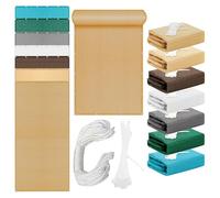 Respirante Rectangulaire 0.7 x 4 m Résistant Aux UV Toile d'ombrage Protection Solaire avec 4 Morceaux de Corde pour Extérieur Terrasse Jardin Balcon, Jaune Sable