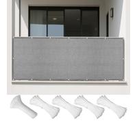 Respirante Rectangulaire 230 x 250 cm Respirante UV Protection HDPE Toile Extérieure Terrasse avec Le Kit de Fixation pour La Couverture Végétale Serre Pergola, Gris Clair
