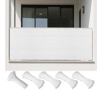 Respirante Rectangulaire 250 x 290 cm Respirante UV Protection HDPE Toile Extérieure Terrasse avec Le Kit de Fixation pour La Couverture Végétale Serre Pergola, Blanc