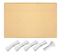 Respirante Rectangulaire 460 x 522 cm Rayons UV à 98% Auvent Anti-UV avec Corde Libre Facile à Plier pour Serre/Jardin/Pergola/Patio Lawn, Couleur Crème