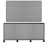 Respirante Rectangulaire 472 x 518 cm Pare-Soleil Jardin Balcon 100% Protection Solaire Résistante Cordes de Fixation Incluses pour Terrasse, Jardin, Balcon, Camping, Gris Clair