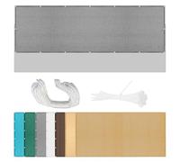 Respirante Rectangulaire 516 x 559 cm Anti 98% UV Contre Le Vent Résistant Protection Solaire Résistante avec 4 Morceaux de Corde pour La Couverture Végétale Serre Pergola, Gris Clair