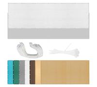 Respirante Rectangulaire 516 x 559 cm Anti 98% UV Contre Le Vent Résistant Protection Solaire Résistante avec 4 Morceaux de Corde pour La Couverture Végétale Serre Pergola, Blanc