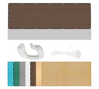 Respirante Rectangulaire 525 x 559 cm Anti 98% UV Contre Le Vent Résistant Protection Solaire Résistante avec 4 Morceaux de Corde pour La Couverture Végétale Serre Pergola, Brun