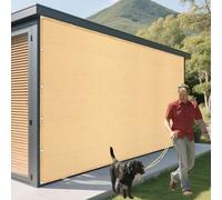 Respirante Rectangulaire 560 x 635 cm Protection des Rayons UV Voiles Solaire avec Corde Libre Facile à Plier pour Jardin, Serre, Patio, Terrasse et Camping, Couleur Crème