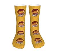 Respirantes Chaussettes de Sports Journée nationale du hot-dog Socks Renforcées Chaussettes Courtes pour Femme Sport Randonnée 40cm