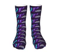Respirantes Chaussettes de Sports Mois de sensibilisation à la prévention du suicide : ruban violet Hommes Socquettes Excellente Homme Chaussettes pour Handball Marche Yoga Aptitude 40cm