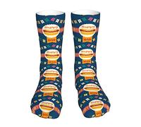 Respirantes Chaussettes Sport Journée nationale du hot-dog Socks Classiques Homme Chaussettes pour Yoga Aptitude Homme Training 40cm