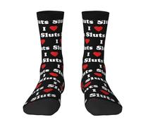 Respirantes Homme Chaussettes J'aime les salopes J'aime les salopes chaudes Hommes Socquettes Durable Chaussettes Sport pour Cyclisme Femme Courir 40cm