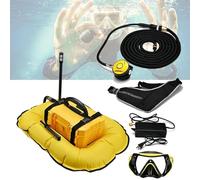 Respirateur de plongée électrique, kit d'équipement respiratoire sous-marin portable et rechargeable pour la plongée sous-marine, refroidissement par circulation d'eau sans fil,Yellow-D3000