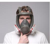 Respirateur facial complet réutilisable, Masque de Protection Respiratoire Réutilisable,Anti poussière,Masque avec Filtres pour Peinture,Travaux, Bricolage,Ponçage,avec 20 filtres de rechange