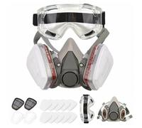 Respirateur rutilisable demi-masque 6200 masque gaz avec lunettes de scurit pour peinture soudage couleurs multiples YYV