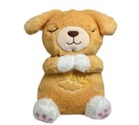 Respiration animale en peluche - compagnon réaliste pour animaux de compagnie, jouet câlin doux | Animal en peluche pour respiration de longue durée, angoisses pour le soulagement, lumières sonores
