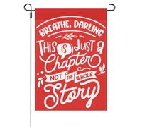 Respire, Chérie, Ce N'Est Qu'Un Chapitre De La Bible De Jésus Drapeaux De Jardin Avec Œillets Drapeau De Jardin Double Face Drapeau De Cour Pour Plage Dortoirs Toutes Les Saisons 30X45cm