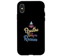 Respire, Croire, recevoir Coque pour iPhone X/XS