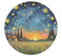 Respire du bébé 1000 Pièces Puzzles Classiques Jouets Éducatifs Jeu D'Intelligence Plante Puzzle Ronds Puzzle Familial Pression Réduite pour Adultes 14+ 1000pcs (67.5x67.5cm)