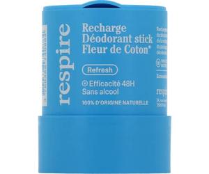 Respire Recharge Déodorant Stick Fleur De Coton 50g
