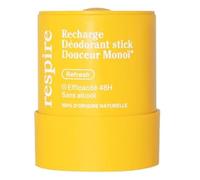 Respire Recharge Déodorant Stick Monoï, 48H d'Efficacité, Sans Alcool, 100% Naturel