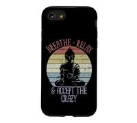 Respirez, détendez-Vous et Acceptez Le Yoga Fou et Amusant Coque pour iPhone SE (2020) / 7/8