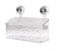 Respirez facilement avec notre panier de douche ventilé conçu pour garder l'humidité à distance grâce aux ventouses (transparent)
