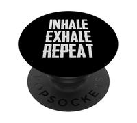 Respirez | Inspirez Expirez Répéter Respiration Rappel Amateur de Yoga PopSockets PopGrip Adhésif