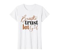 Respirez la Confiance, Laissez Dieu dire la Foi chrétienne T-Shirt Graphique avec Valeur