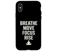 Respirez le mouvement concentrez-vous sur la spiritualité yoga méditation nature Coque pour iPhone X/XS