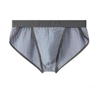 Respirez librement dans ces slips confortables et élégants pour homme avec rayures (M bleu)