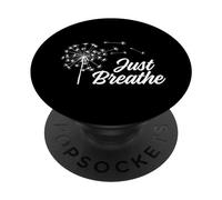 Respirez Pissenlit Fleur Paix Nature Art Botanique PopSockets PopGrip Adhésif