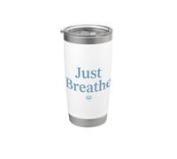 Respirez simplement une citation calme avec Lotus Minimal Gobelet isotherme en acier inoxydable double paroi