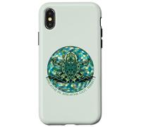 Respirez, yogo Tee Grenouille méditative géométrique Coque pour iPhone X/XS