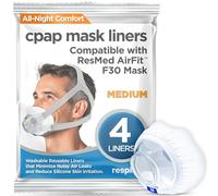 resplabs Liner Masque CPAP - Compatible avec ResMed AirFit F30 - Reutilisable, Lavable, Coton - Lot de 4 (Medium)