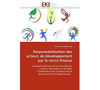 Responsabilisation Des Acteurs De Développement Par La Micro Finance