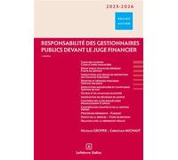 Responsabilité des gestionnaires publics devant le juge financier 2025/2026 2nde édition - Nicolas Groper - Dalloz - broché - Etude
